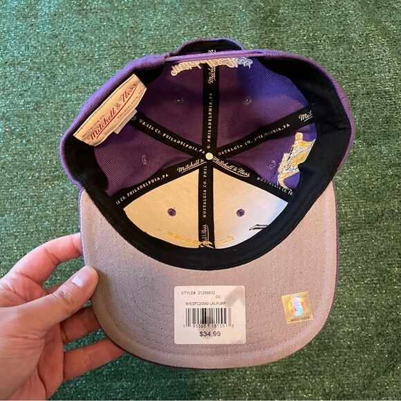 Vintage NWT 2009 Los Angeles Lakers Mitchell & Ness Championship SnapBack Hat - Picture 7 of 11